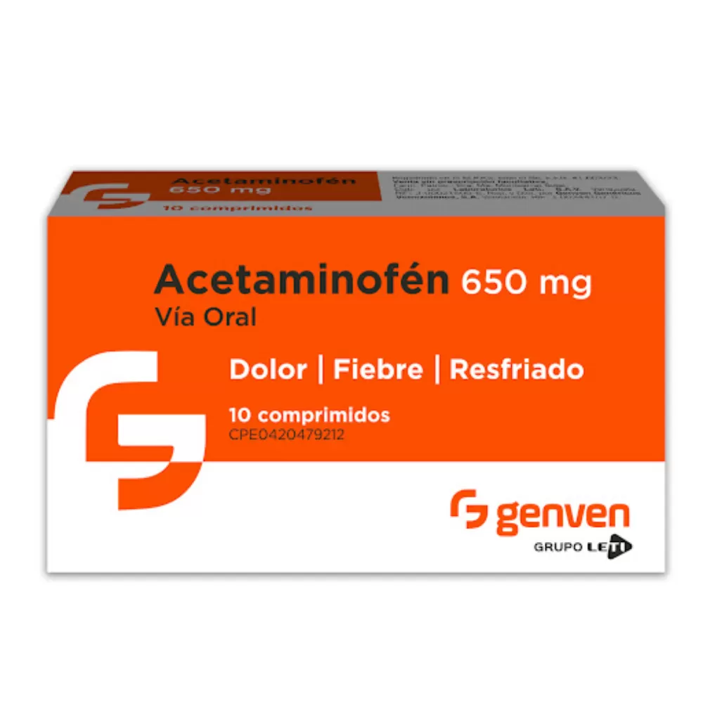 Acetaminofen 650MG