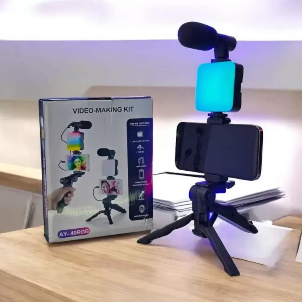 Kit de Vlogging para Smartphone AY49 RGB